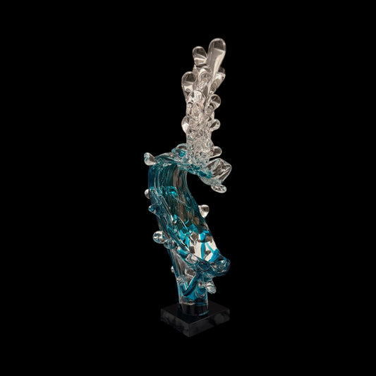 MURATERRA Crystal Decoration Stand Blue-Black base -AJ05881