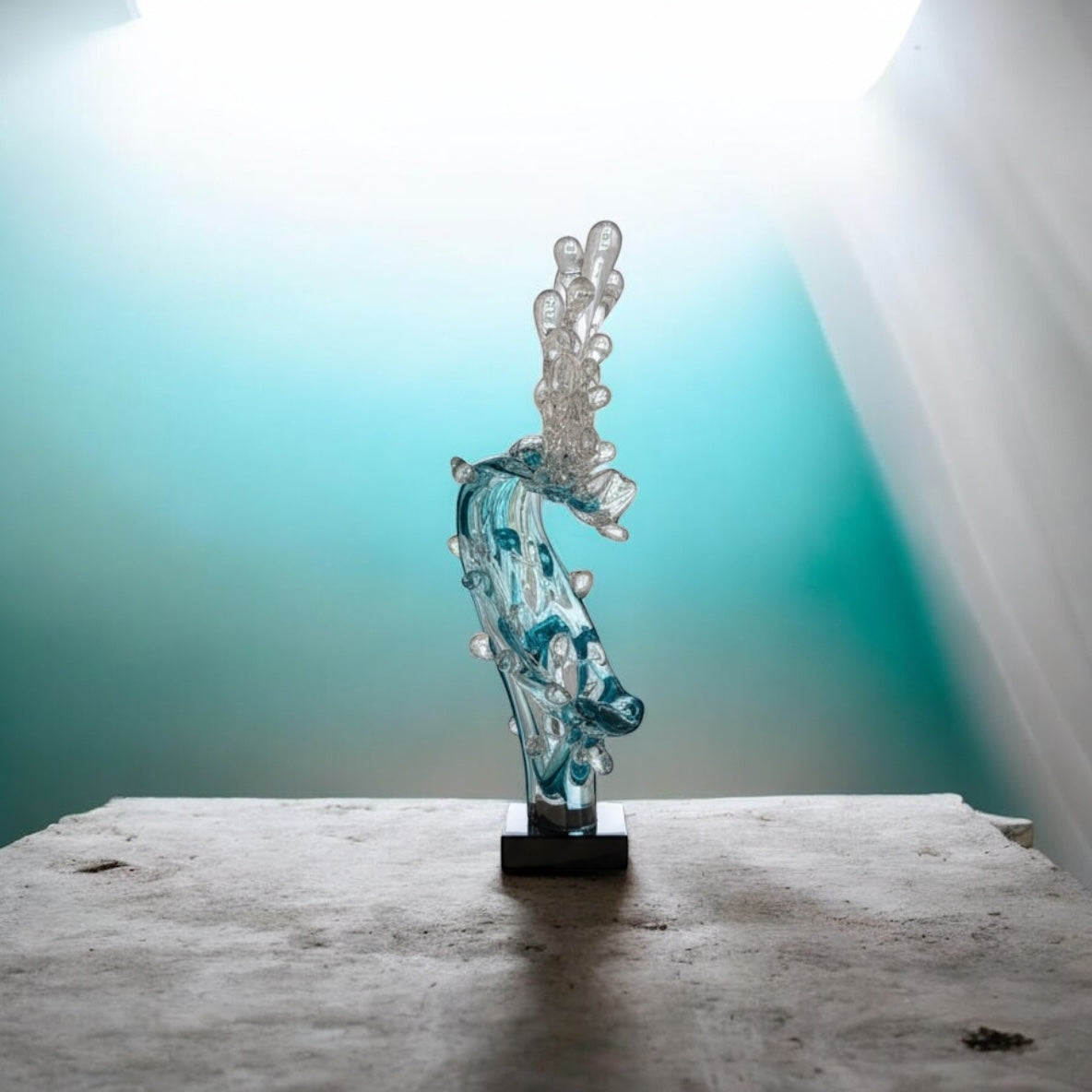 MURATERRA Crystal Decoration Stand Blue-Black base -AJ05881
