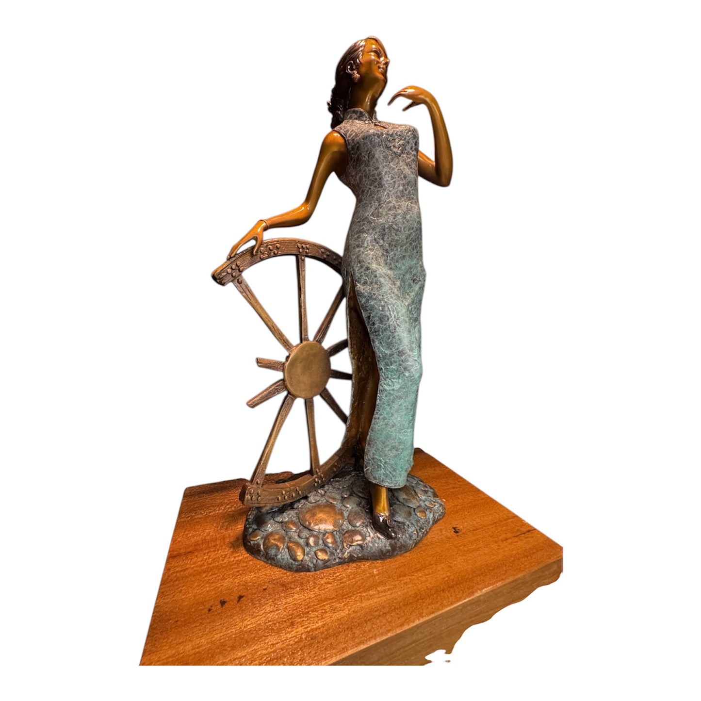 Giovanni Handmade Female Figure Bronze Statue JD-032BC , 26x15.5x41 cm