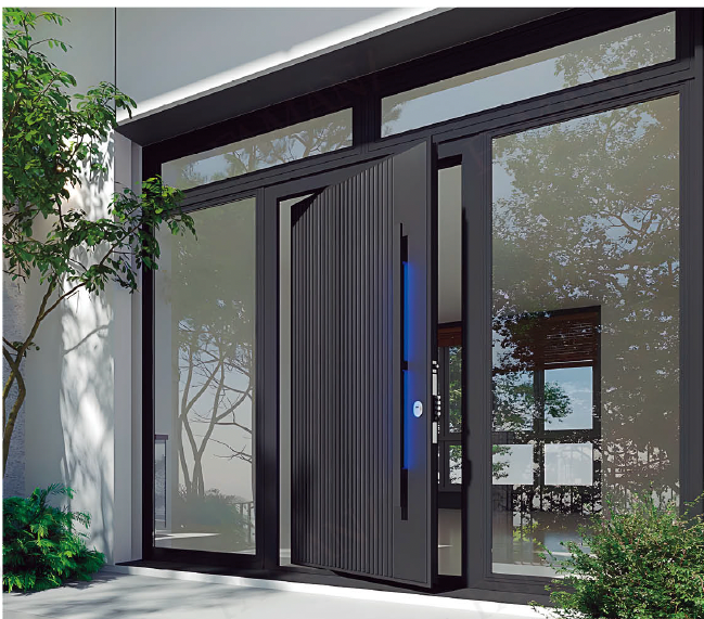 Maple City Doors Single Aluminum Pivot Fluted ,60"*108"