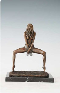 Giovanni Handmade Female Figure Bronze Statue EP-679, 24X24X13 cm