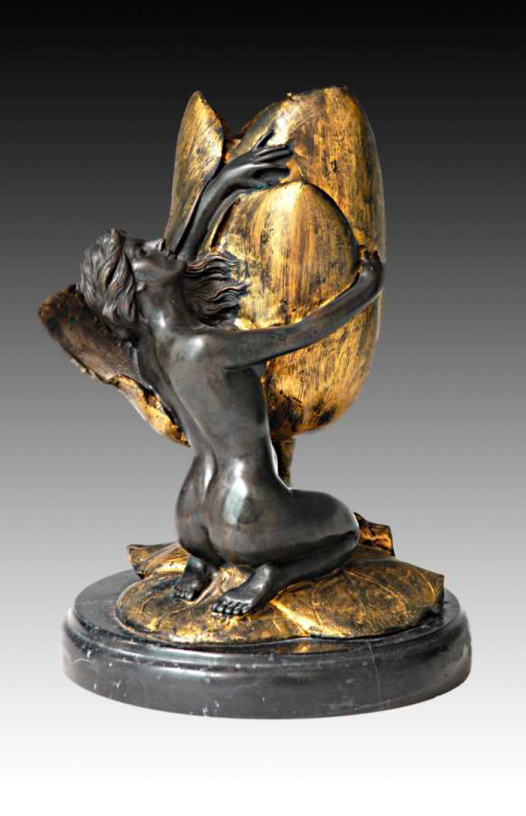 Giovanni Handmade Decorative Bronze Candle Holder CH-019MJ, 29*20*19cm