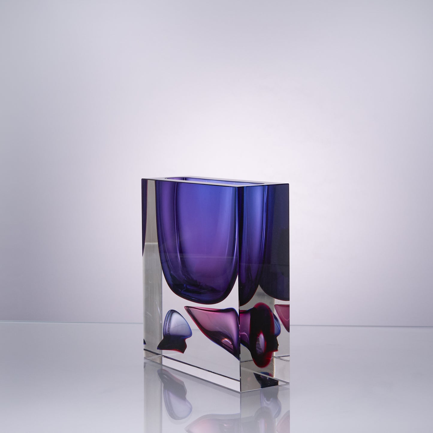 MURATERRA Vase Short Clear+Blue+Purple -AJ06353