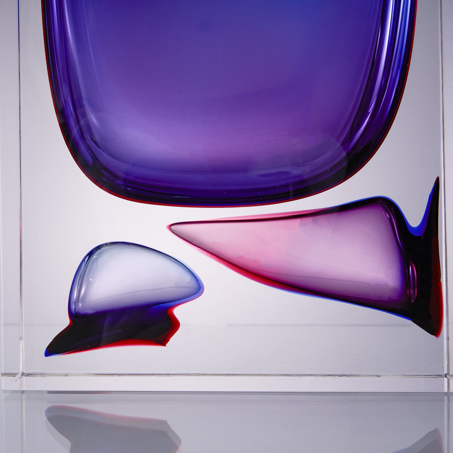 MURATERRA Vase Short Clear+Blue+Purple -AJ06353