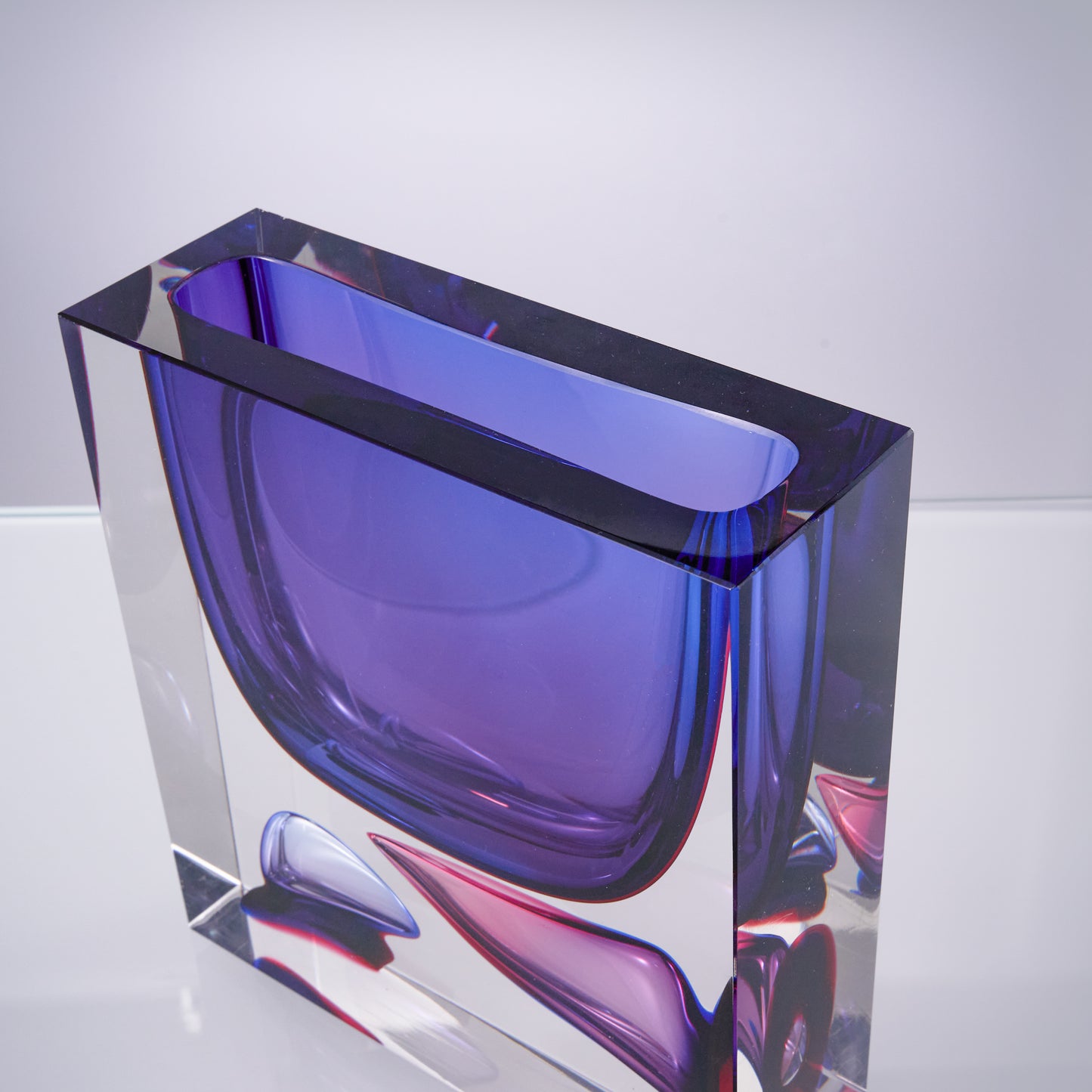 MURATERRA Vase Short Clear+Blue+Purple -AJ06353