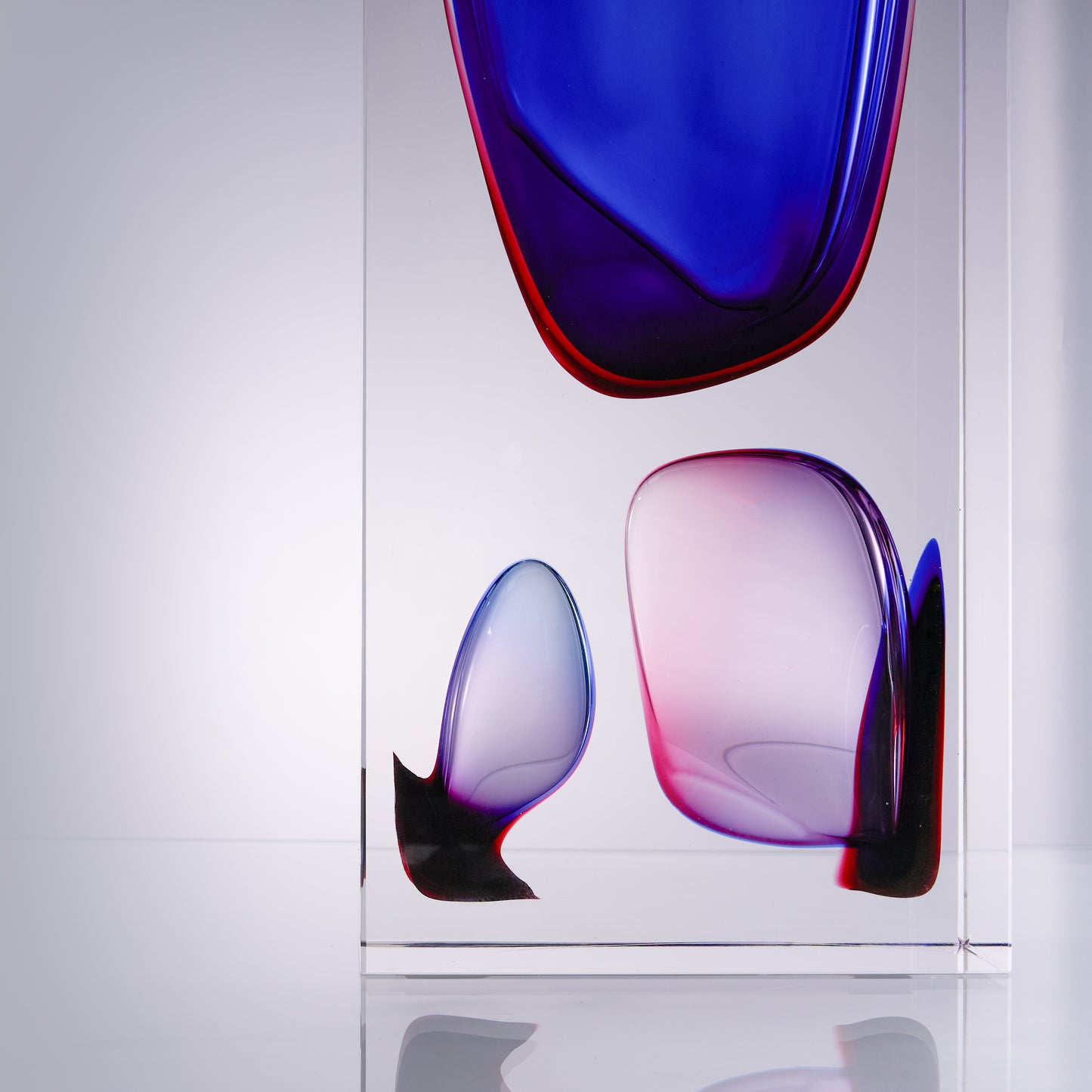 MURATERRA Vase Tall Clear+Blue+Purple -AJ06352