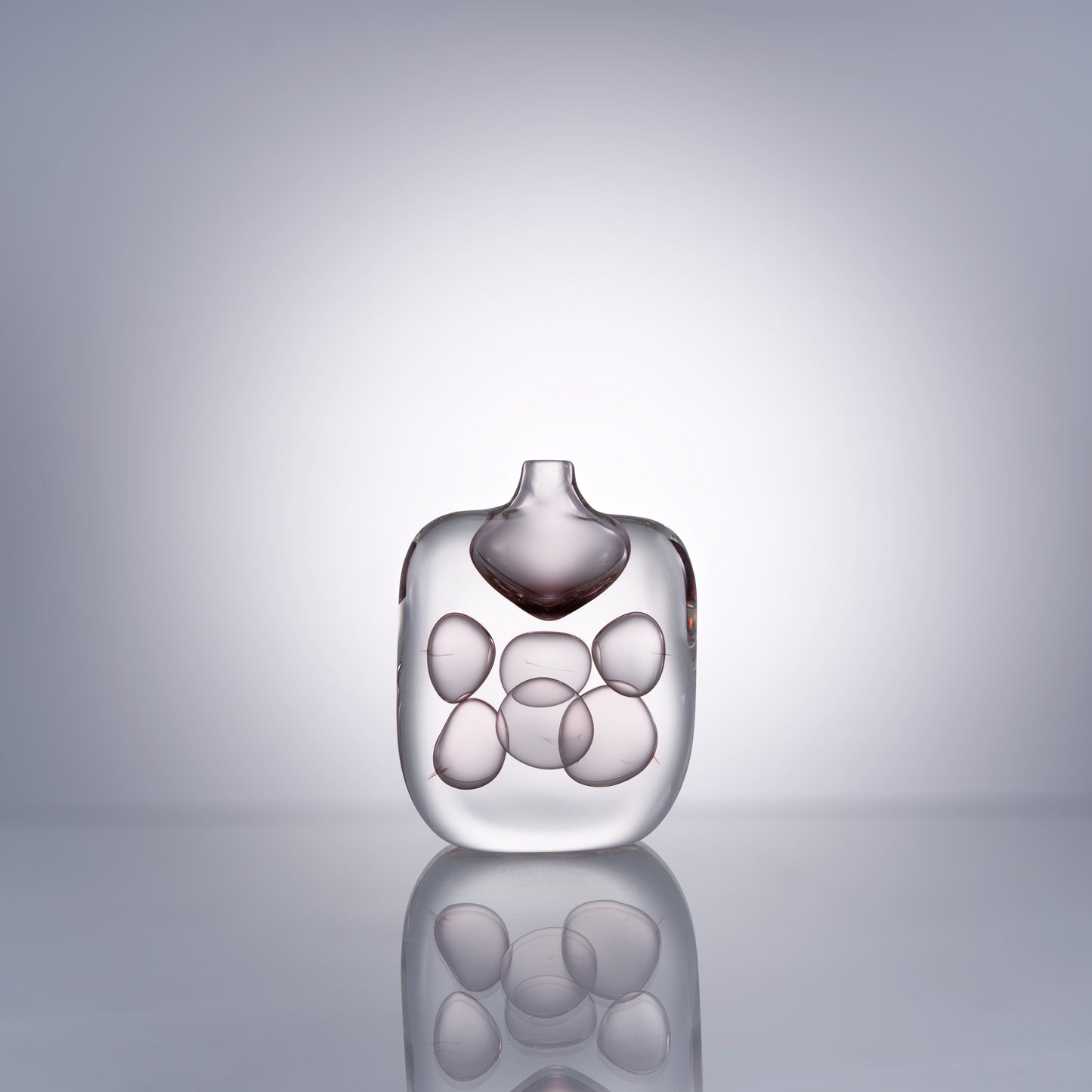 MURATERRA  Crystal Brown Clear Vase Short  - AJ03002