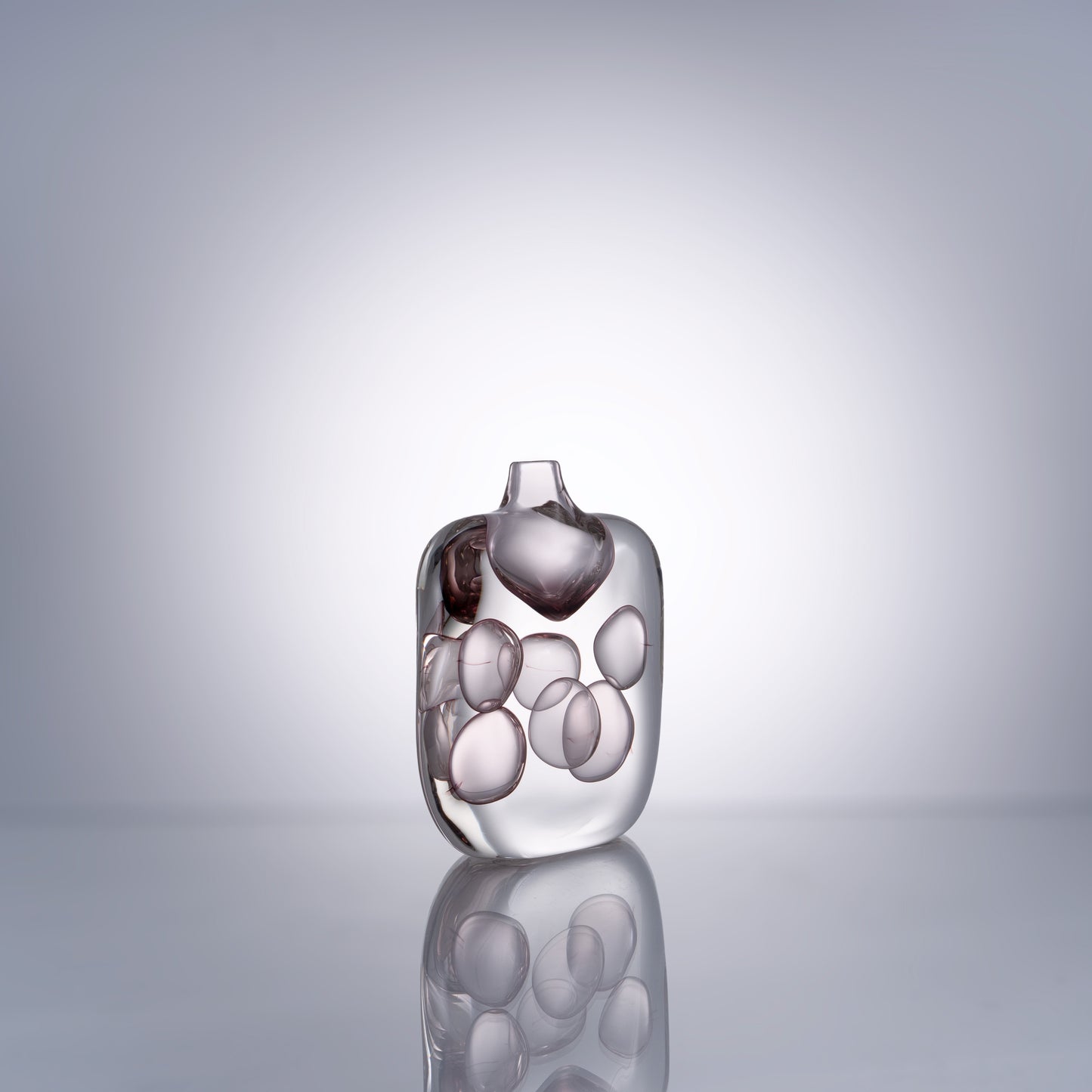 MURATERRA  Crystal Brown Clear Vase Short  - AJ03002