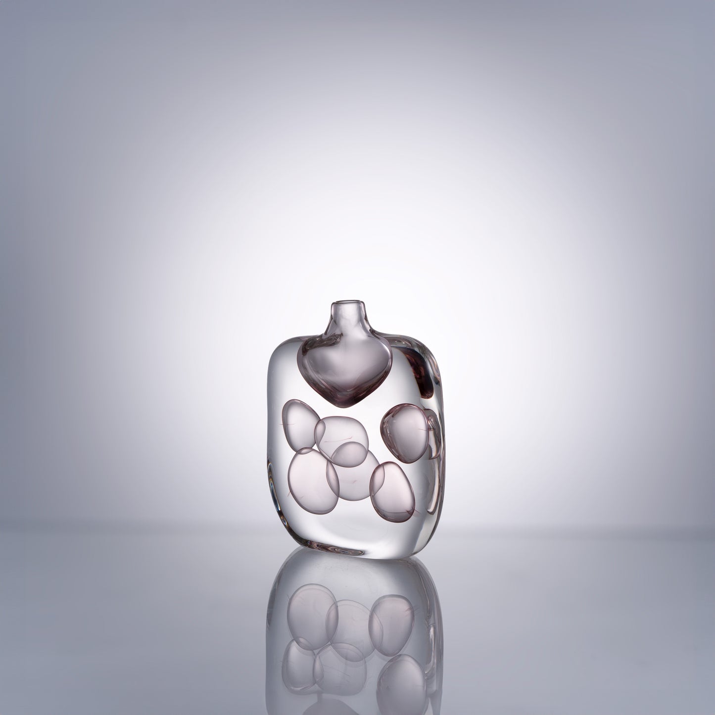 MURATERRA  Crystal Brown Clear Vase Short  - AJ03002