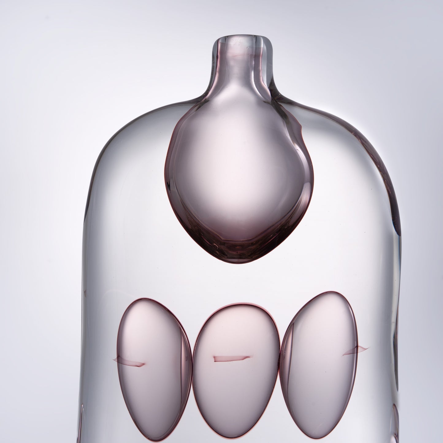 MURATERRA  Crystal Brown Clear Vase tall  - AJ03001