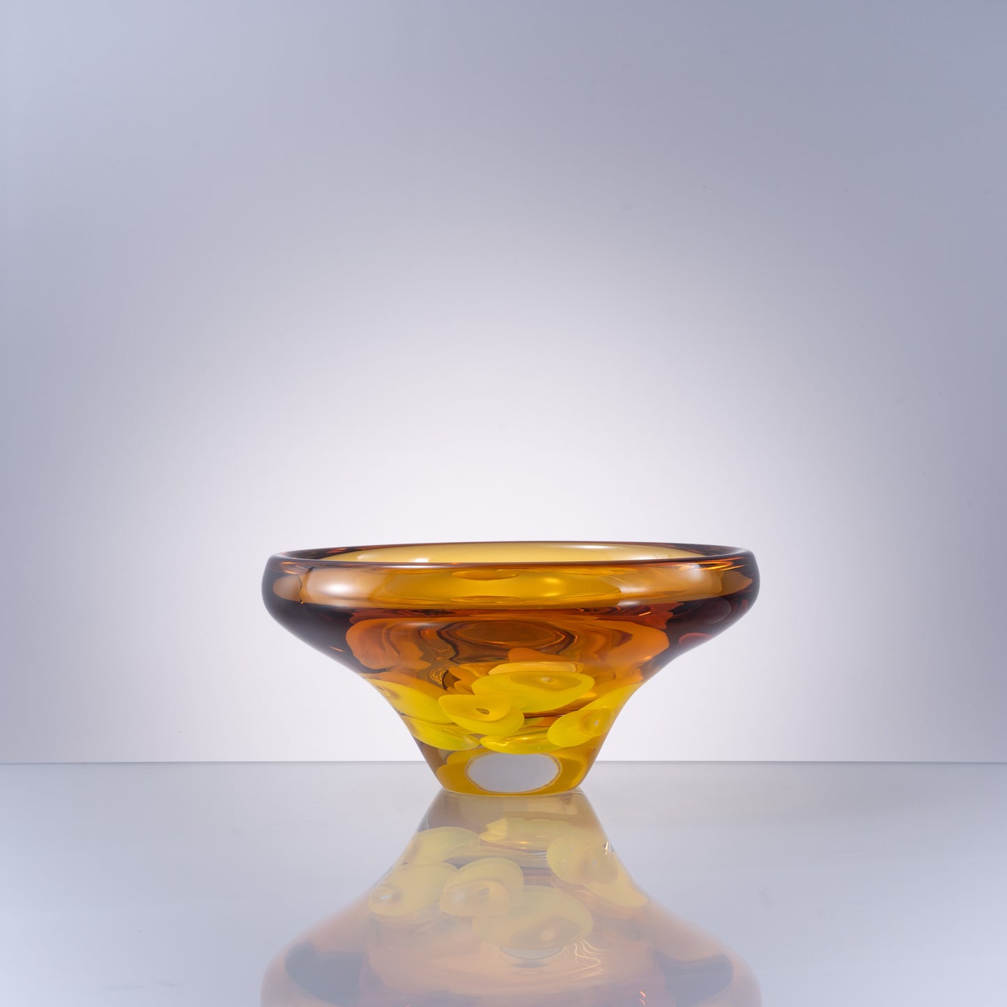 MURATERRA  Crystal Amber Fruit Bowl  - AJ02017