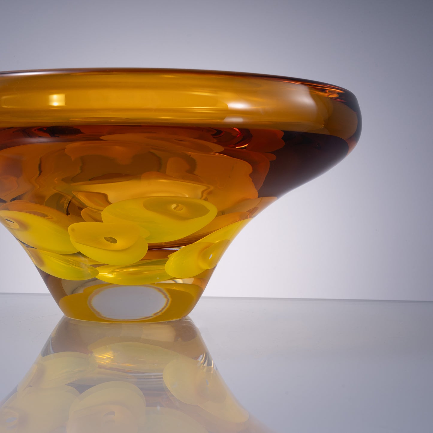 MURATERRA  Crystal Amber Fruit Bowl  - AJ02017