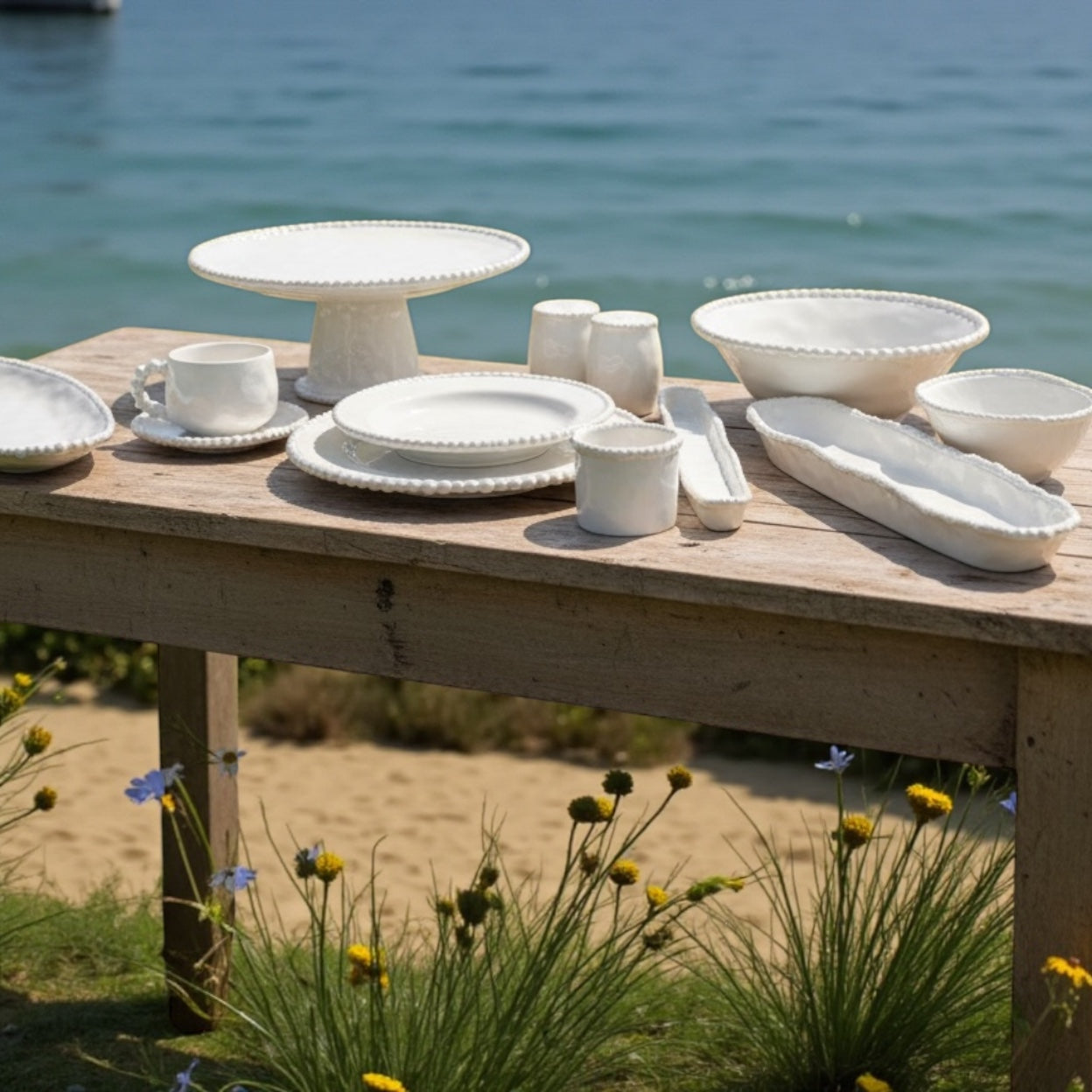 ITALORO Pearl Dining Ware 48 PCS, HWZD48