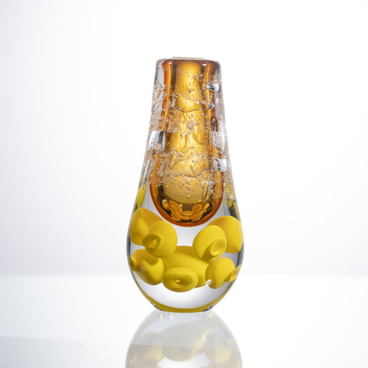 MURATERRA  Crystal Amber Vase  - AJ03155