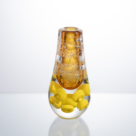 MURATERRA  Crystal Amber Vase  - AJ03155
