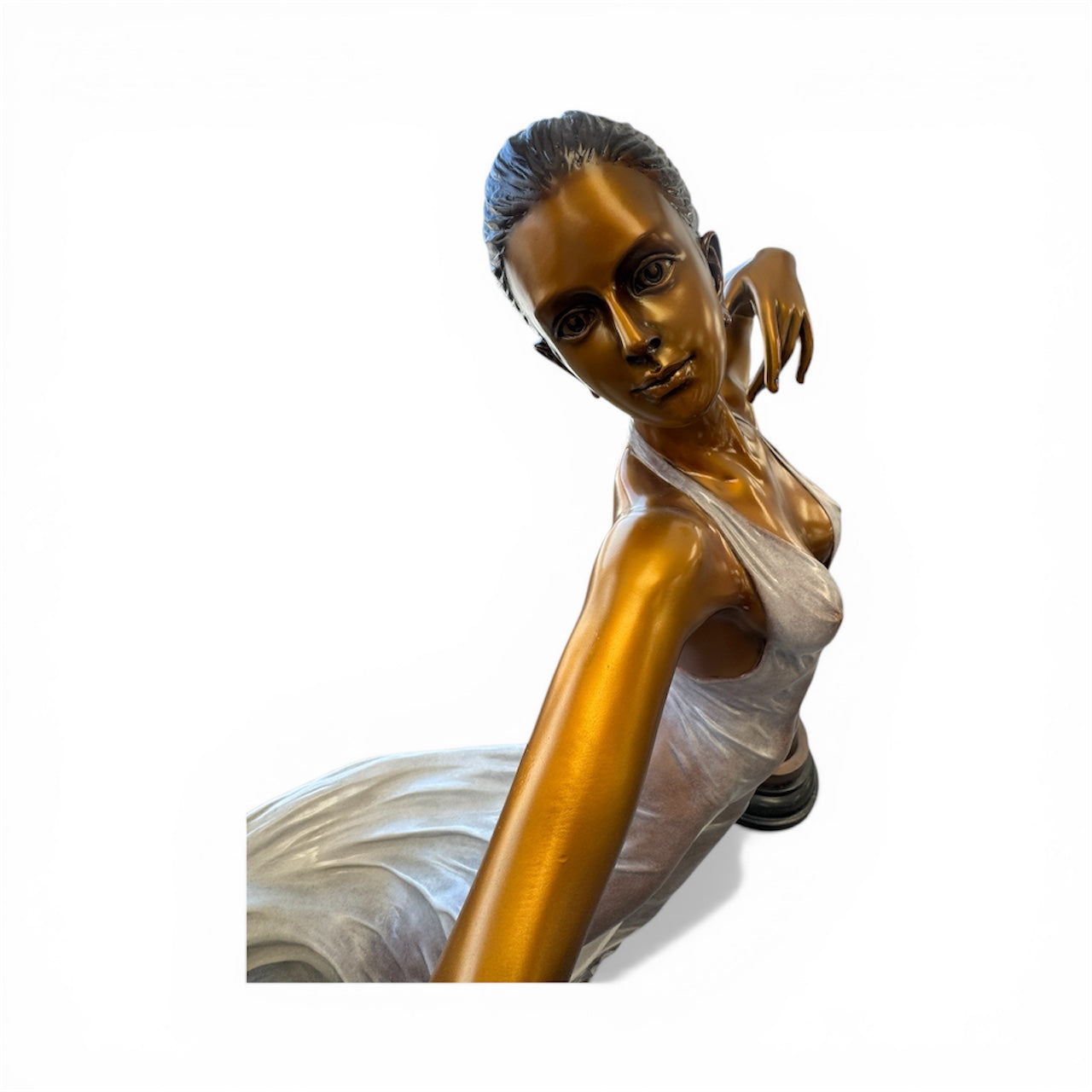 Giovanni Handmade Female Dancer Figure Bronze Statue LS-315BC , 108x57x50 cm