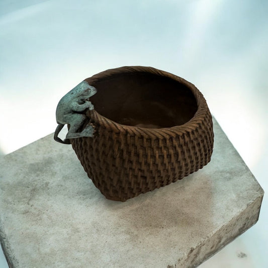 Giovanni Handmade  Decoration Vessel Bronze HD-027RD , 12x12x6.5 cm