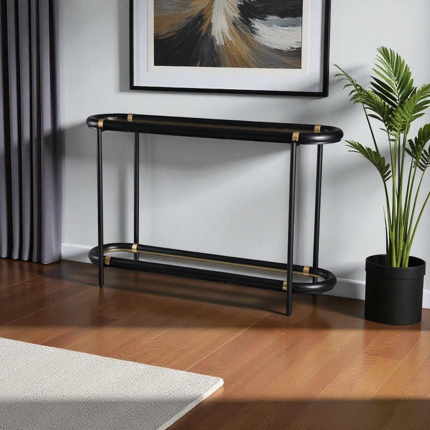 ARTIVELLO  Console Glass & Wood Table -258094