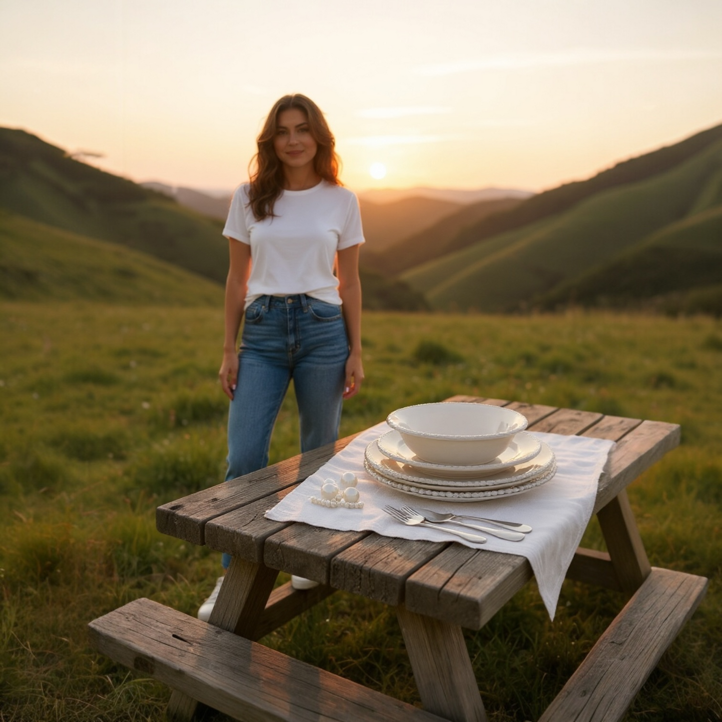 ITALORO Pearl Dining Ware 48 PCS, HWZD48