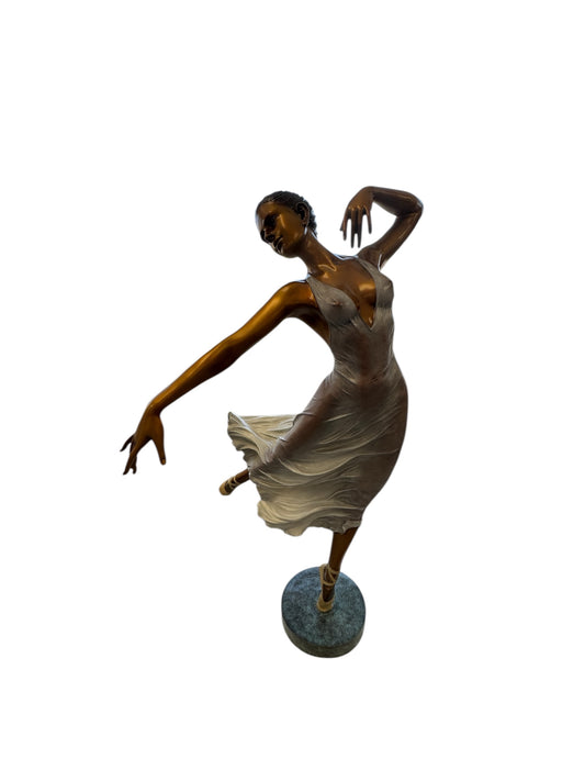 Giovanni Handmade Female Dancer Figure Bronze Statue LS-315BC , 108x57x50 cm