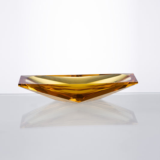 MURATERRA  Crystal Amber Plate Decoration   - AJ1111072