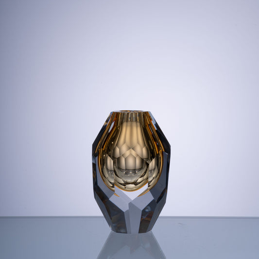 MURATERRA  Crystal Amber Vase  - AJ06705