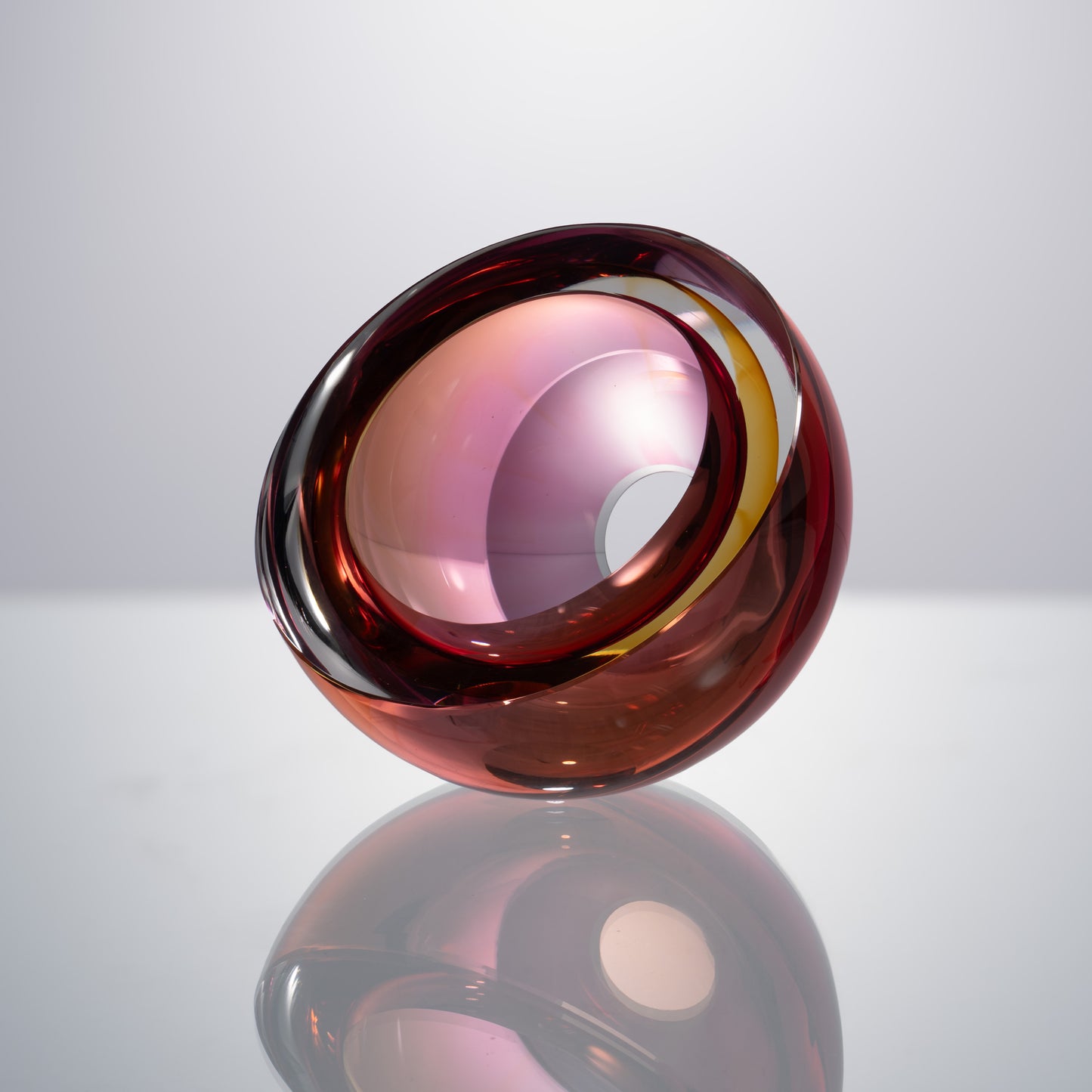 MURATERRA Crystal Dark Red  Bowl  Decoration - AJ06012