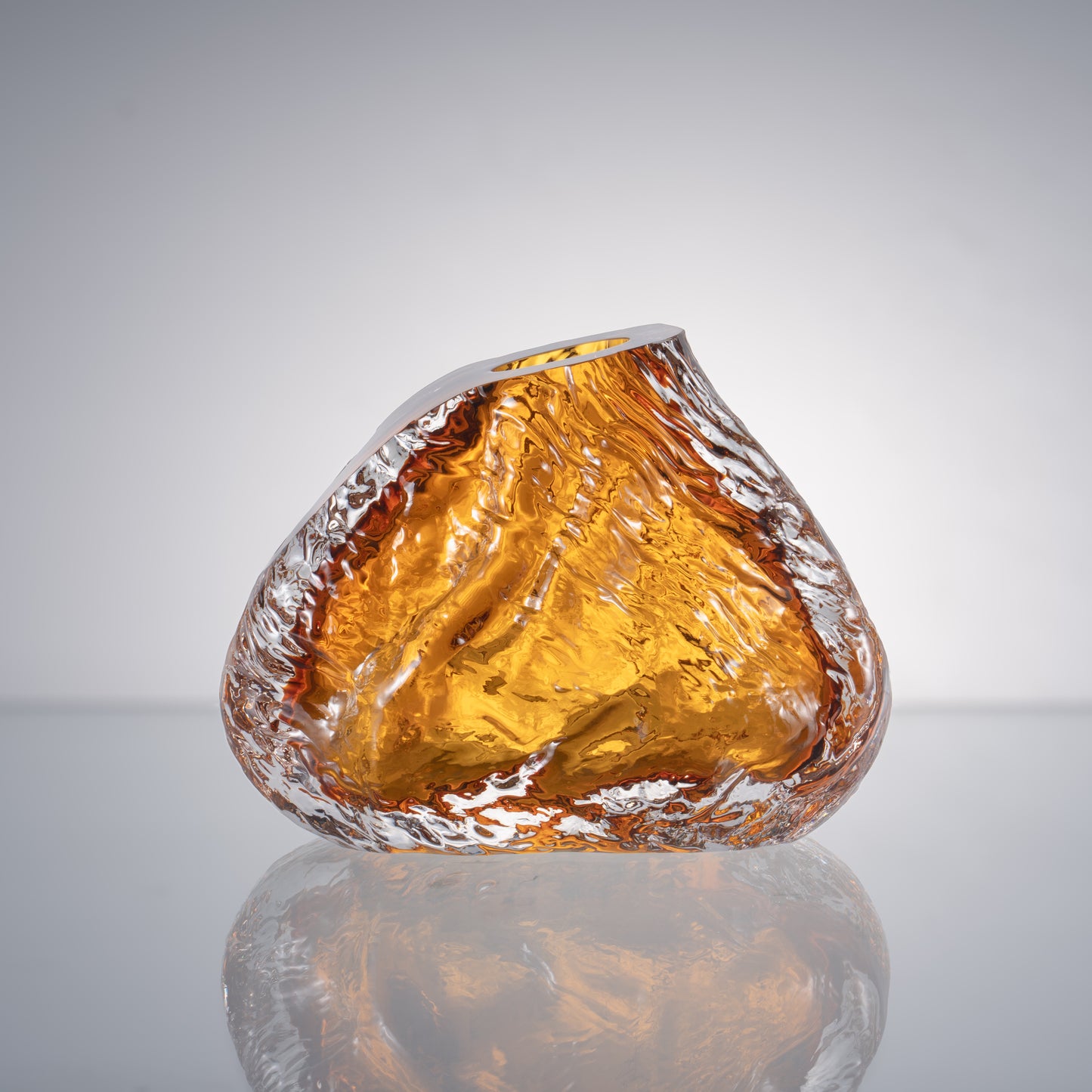 MURATERRA  Crystal Amber Vase  - AJ03200
