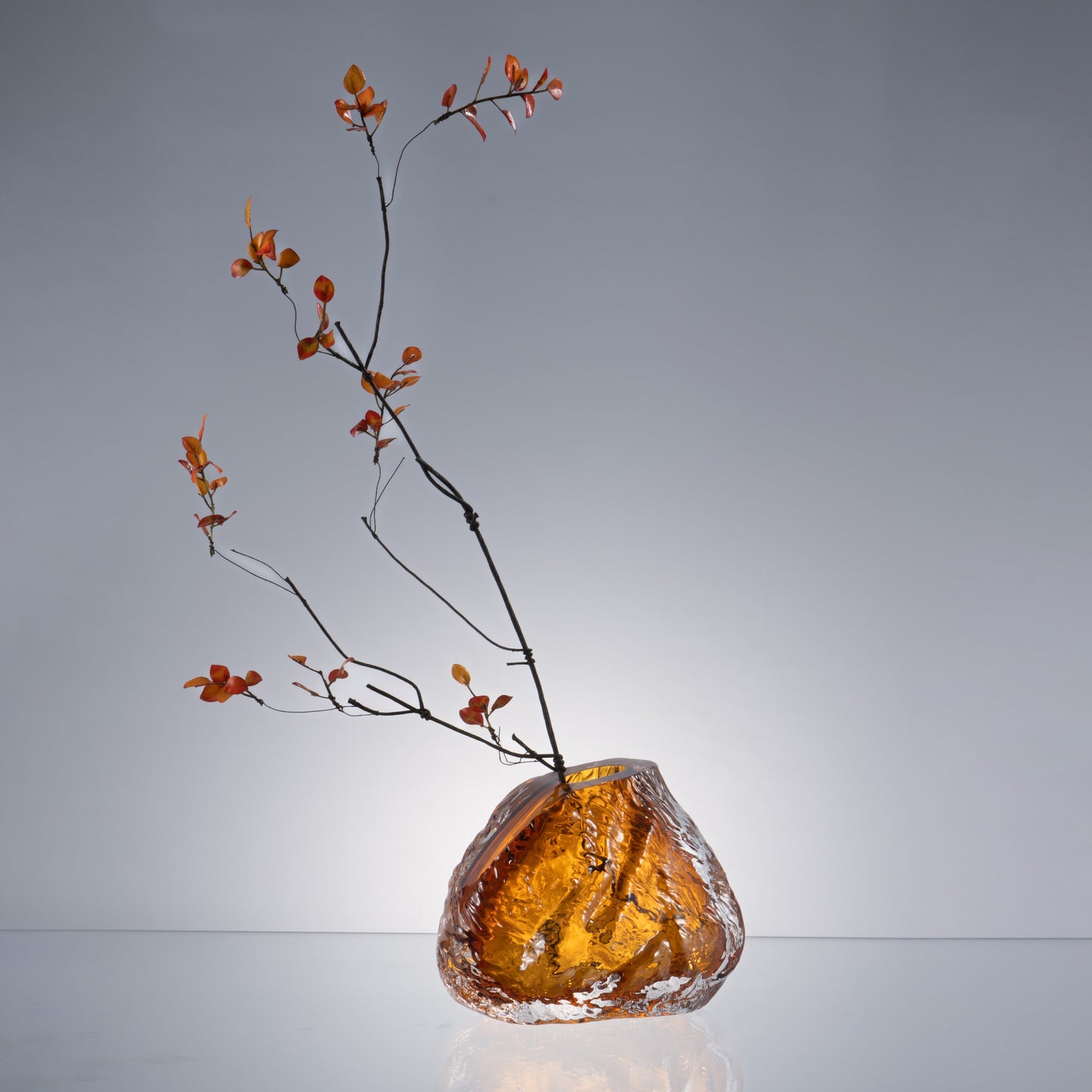 MURATERRA  Crystal Amber Vase  - AJ03200