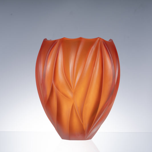 MURATERRA Crystal Orange Vase  - AJ05555