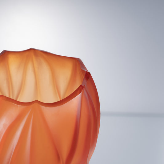 MURATERRA Crystal Orange Vase  - AJ05555