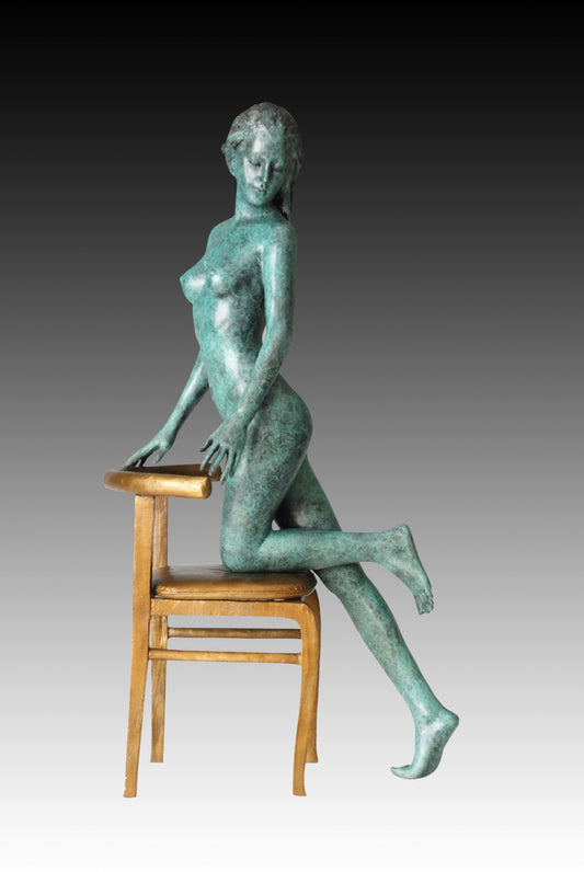 Giovanni Handmade Female Figure Bronze Statue  JD-022HL, 59X30X22.5 cm