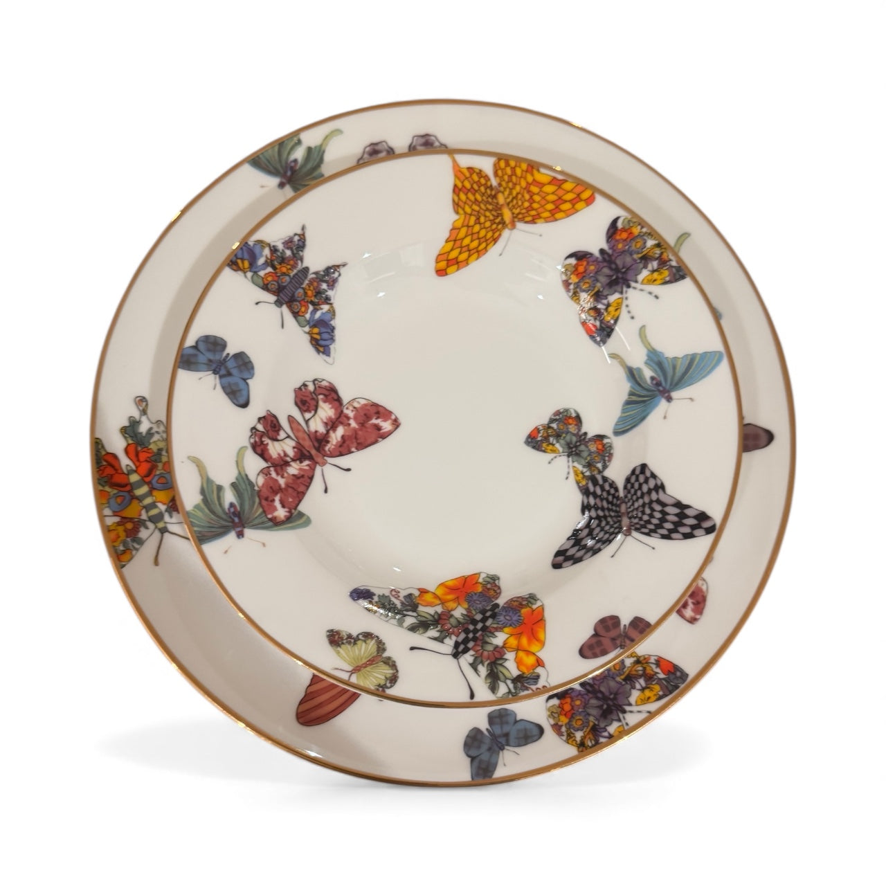ITALORO Butterfly , 24 K Gold Line , Dining Ware 47 PCS ,OH-22013
