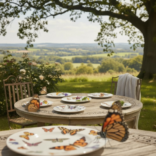 ITALORO Butterfly , 24 K Gold Line , Dining Ware 47 PCS ,OH-22013