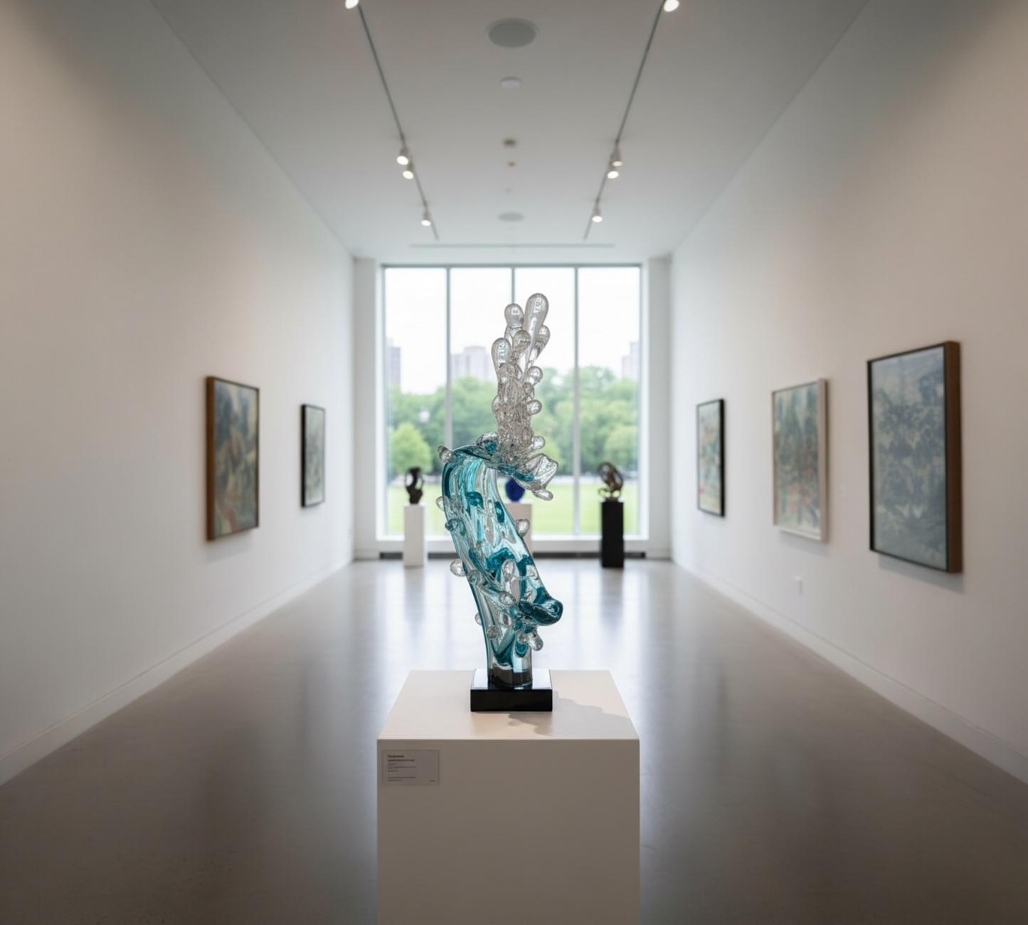 MURATERRA Crystal Decoration Stand  Blue-Black base  -AJ05881