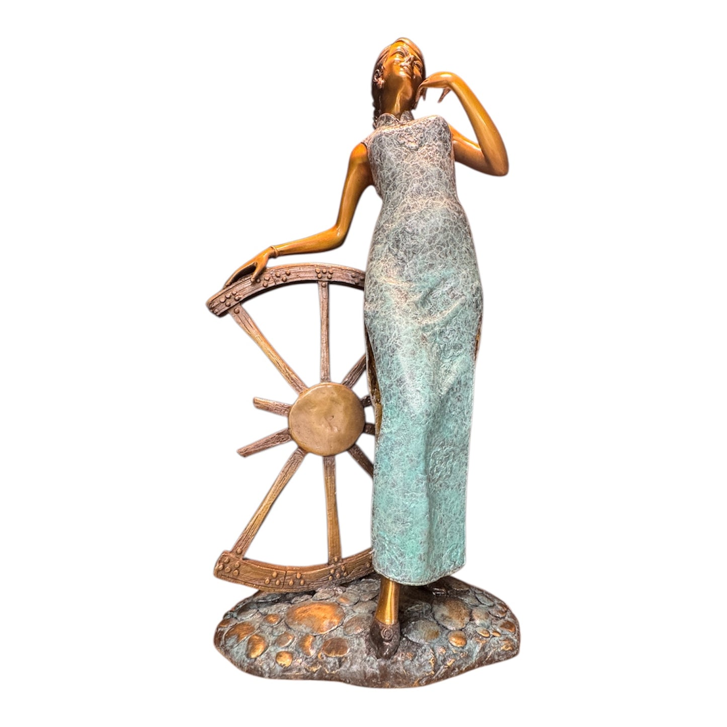 Giovanni Handmade Female Figure Bronze Statue  JD-032BC , 26x15.5x41 cm