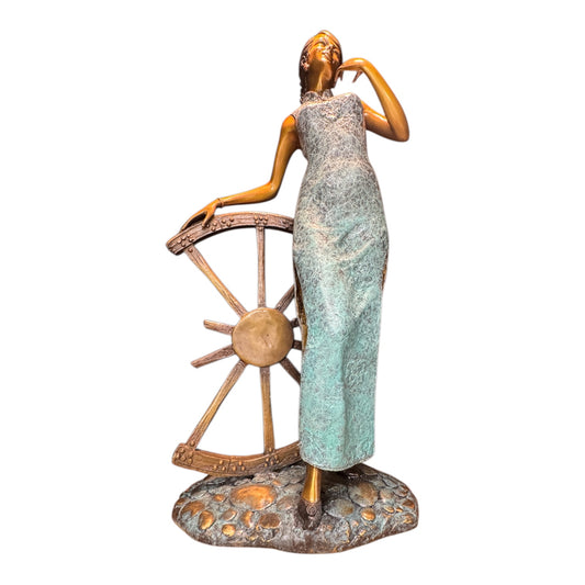 Giovanni Handmade Female Figure Bronze Statue  JD-032BC , 26x15.5x41 cm