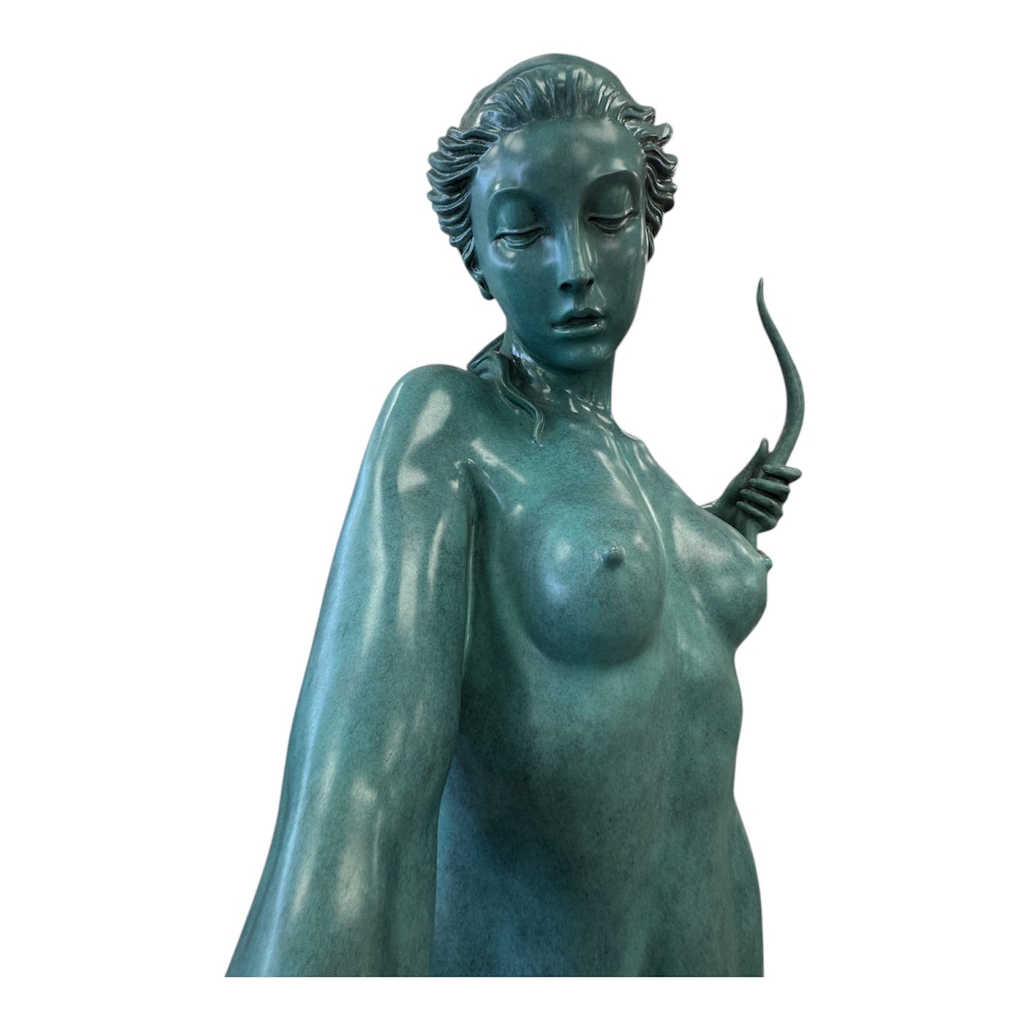 Giovanni Handmade Female Hunter Bronze Statue LS-102HL , 105x70x162 cm