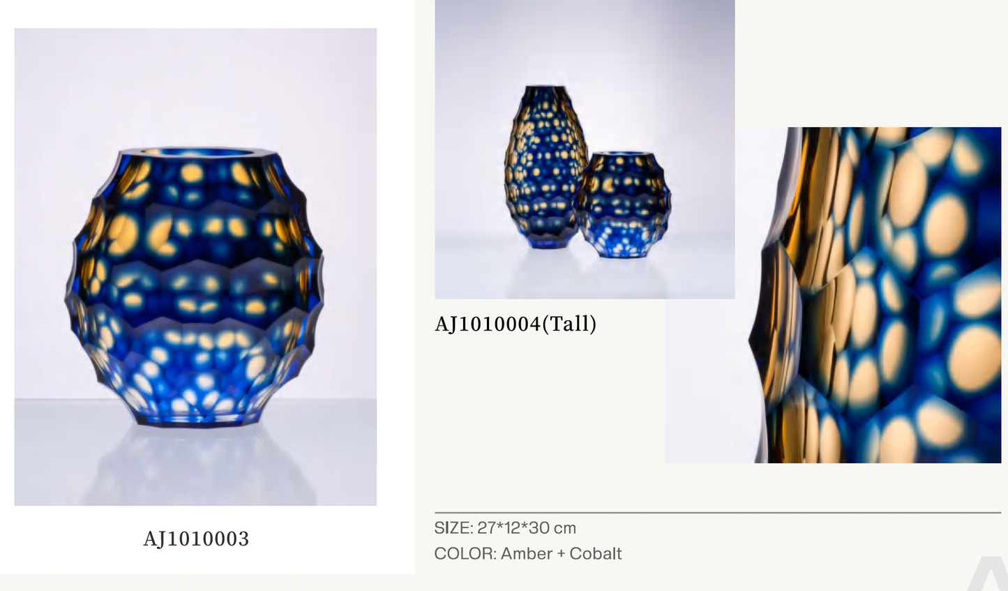 MURATERRA Blue -Cobalt vase Short  -AJ1010003