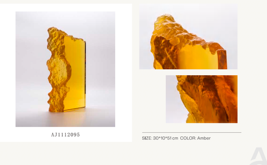 MURATERRA  Crystal Amber Rock Decoration Stand   - AJ1112095