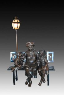 Giovanni Handmade Bronze Bench Standing Lamp HXL-101MJ, 50*90*100 cm