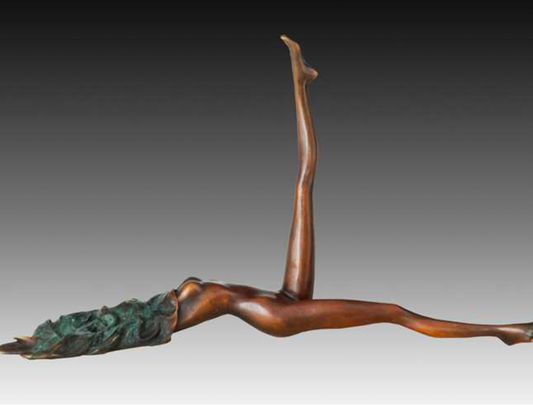 Giovanni Handmade Female Figure Bronze Statue LE-098S , 31.5x9x17.5 cm
