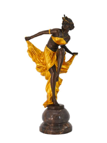 Giovanni Handmade Female Dancer Bronze Statue EP-951MJ, 51.2×24×14.4 cm