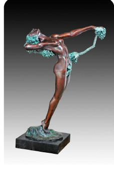 Giovanni Handmade Female Figure Bronze Statue EP-521S, 103×70×34 cm