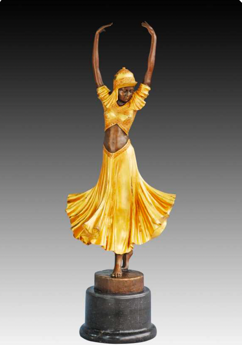 Giovanni Handmade Dancer Bronze Statue EP-042MJ, 55×20×14 cm