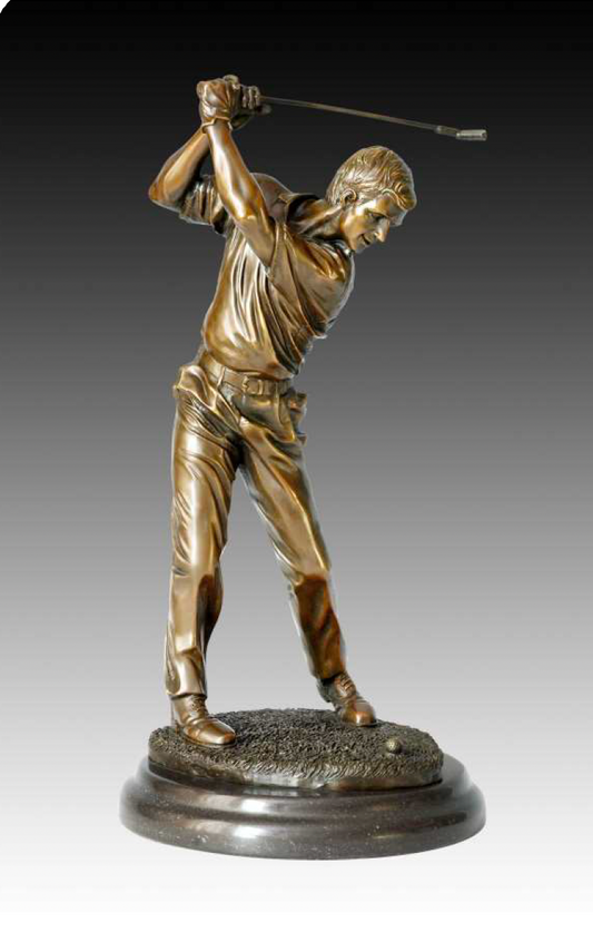 Giovanni Handmade Golfer Bronze Statue EP-025, 44.5*23*23cm