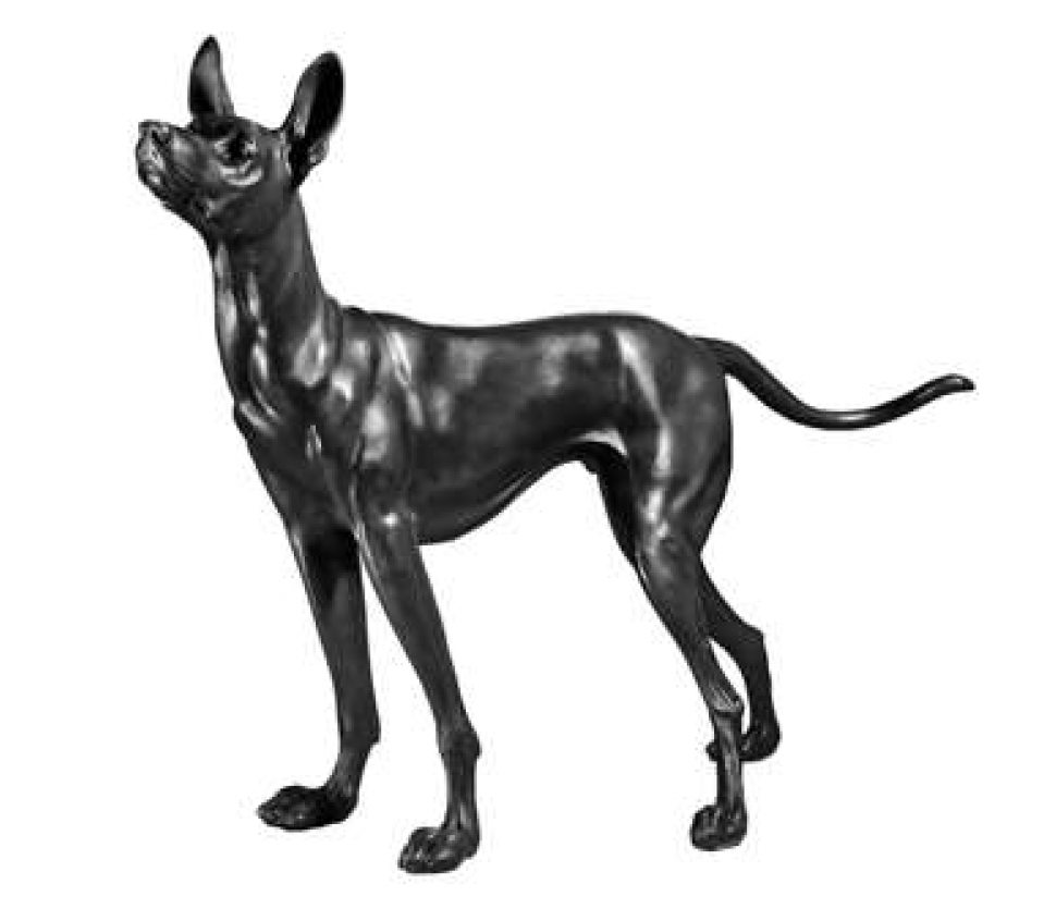 Giovanni Handmade Dog Bronze Statue LS-197HS , 120*36*94 cm