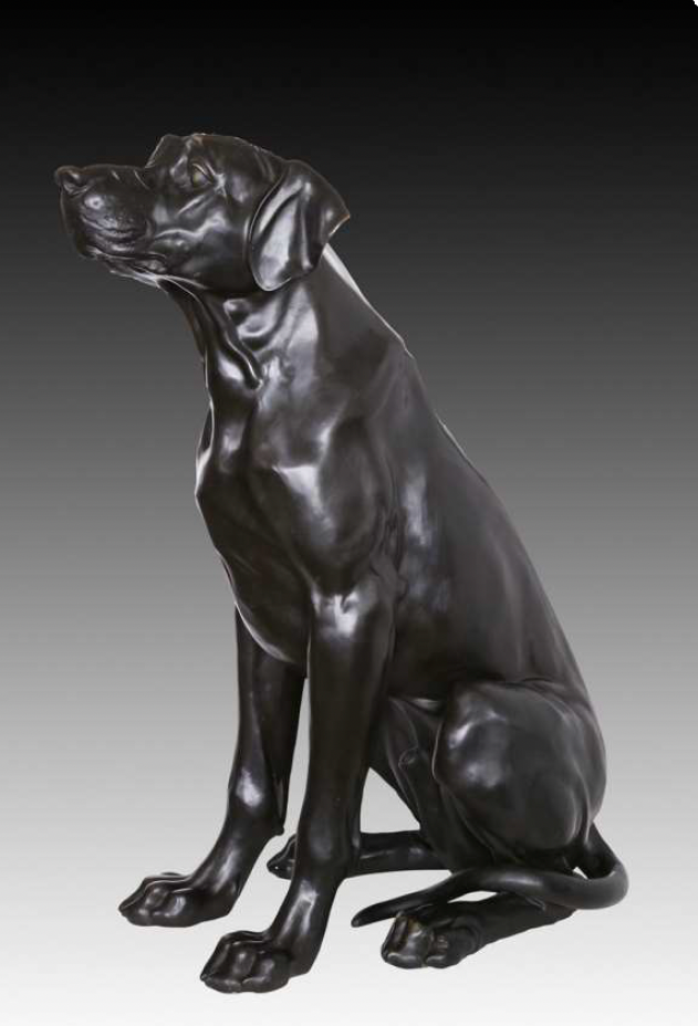 Giovanni Handmade Dog Bronze Statue LS-208HS , 87*57*38 cm